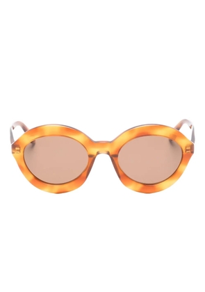 azzedine alaïa round-frame sunglasses - Brown