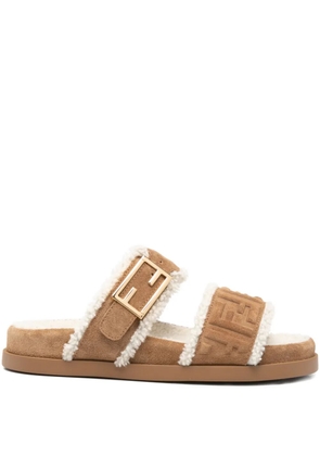 FENDI suede sandals - Neutrals