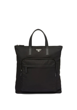 Prada Re-Nylon Saffiano-leather tote bag - Black