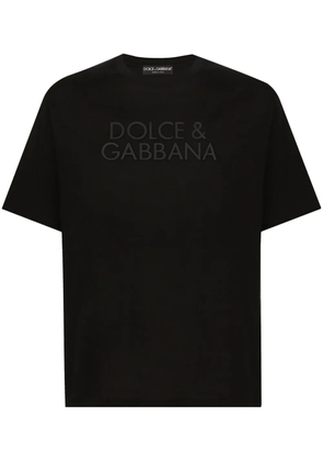 Dolce & Gabbana logo-embroidered T-shirt - Black