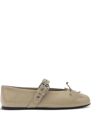 Miu Miu buckle bow ballet flats - Neutrals