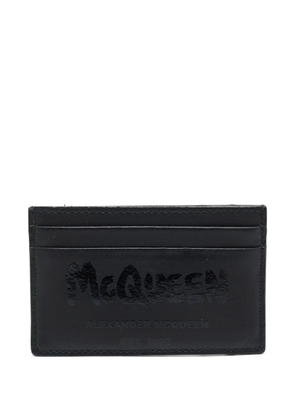 Alexander McQueen Pre-Owned logo-print leather cardholder - Black
