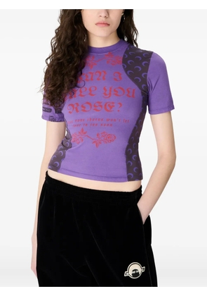 Marine Serre graphic T-shirt - Purple