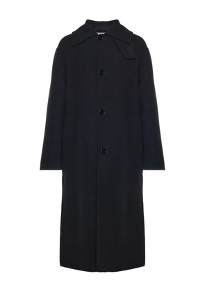 Moncler buttoned single-breasted coat - Black