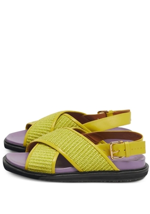 Marni Pre-Owned Raffia leather sandals - Yellow