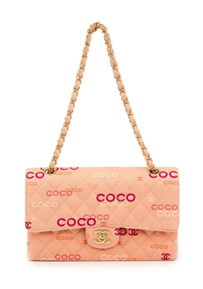 CHANEL Pre-Owned printed logo shoulder bag - Pink