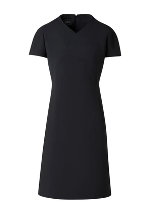 Akris V-neck short-sleeve mini dress - Black
