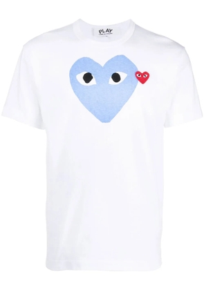 Comme Des Garçons Play heart print T-shirt - White