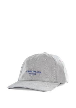 Stone Island logo embroidered baseball cap - Grey