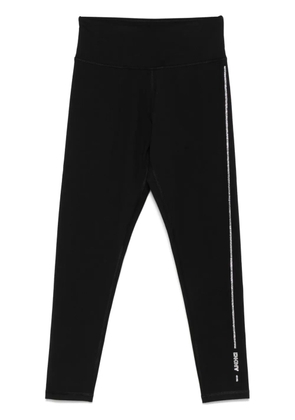 DKNY rhinestone-logo leggings - Black