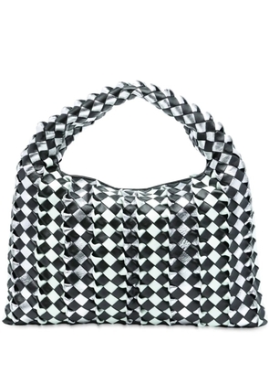 Bottega Veneta Pre-Owned 2012-2025 Small Bicolor Calfskin Intrecciato Hop hobo bag - Black