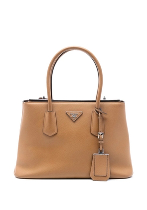 Prada Pre-Owned 2010-2025 Saffiano Cuir Turnlock Twin satchel - Brown