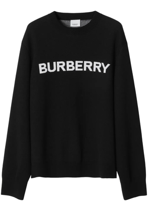 Burberry intarsia-knit logo jumper - Black