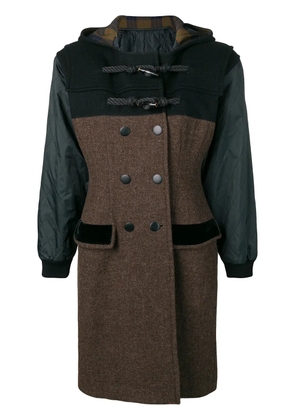 Jean Paul Gaultier Pre-Owned hooded double-breasted coat - Brown