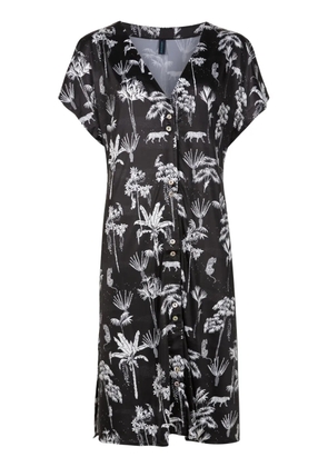 Lygia & Nanny Artemis botanical-print midi dress - Black