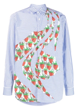 Comme Des Garçons Shirt graphic-print cotton shirt - Blue