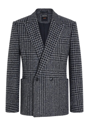 Zegna houndstooth double-breasted blazer - Black