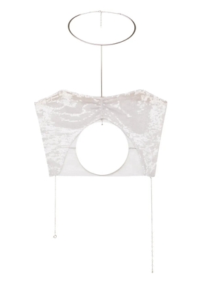 Courrèges New Age sequinned top - Grey