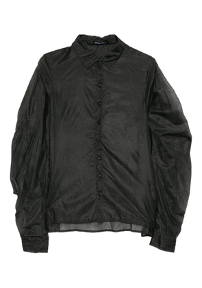 Rundholz see-through asymmetric shirt - Black
