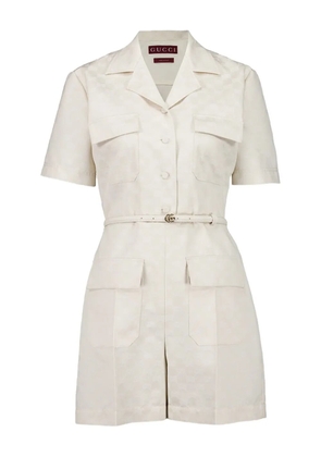 Gucci Gabardine playsuit - Neutrals