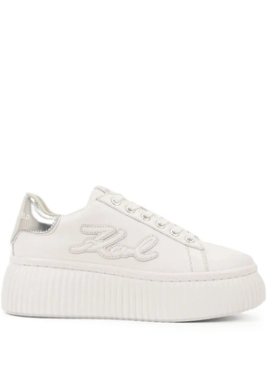 Karl Lagerfeld logo-patch sneakers - White