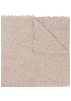 Faliero Sarti frayed edges scarf - Neutrals