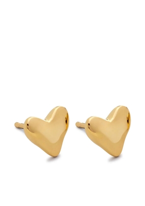 Monica Vinader heart stud earrings - Gold