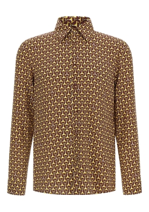 Gucci horsebit print silk shirt - Red