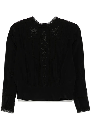 SHIATZY CHEN chiffon-embroidered top - Black