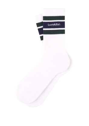 Sporty & Rich striped socks - White