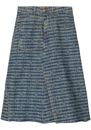 Tory Burch Deconstructed denim skirt - Blue