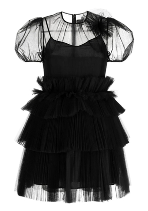 Huishan Zhang Telsha tulle-detail dress - Black