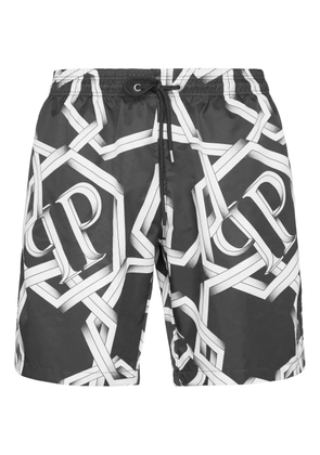 Philipp Plein printed swim shorts - Black