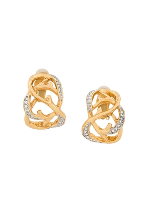 Susan Caplan Vintage 1990s Elizabeth Taylor clip-on earrings - Gold