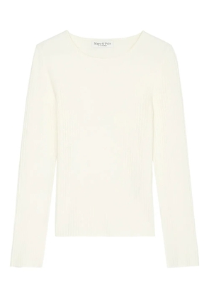 Marc O'Polo ribbed long-sleeve top - White