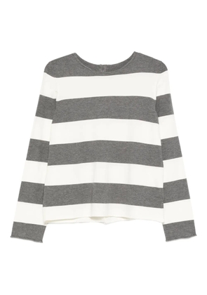 Semicouture striped-pattern buttoned top - Grey