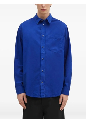 Wood Wood long-sleeve collared-neckline shirt - Blue