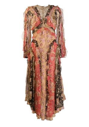 ZIMMERMANN floral patchwork dress - Orange