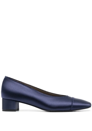 Pedro Garcia satin-finish low-heeled pumps - Blue
