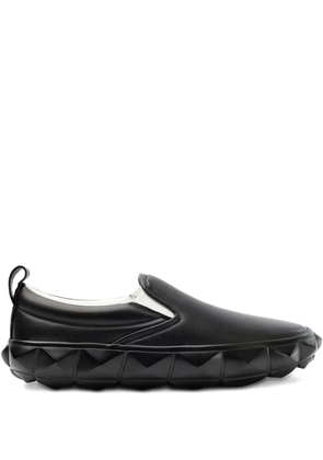 Valentino Garavani leather slip-on sneakers - Black