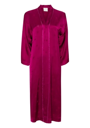 Forte Forte star-jacquard satin coat - Pink