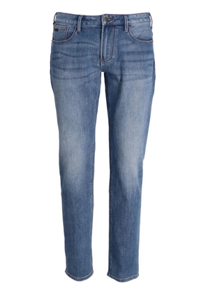 Emporio Armani washed straight-leg jeans - Blue