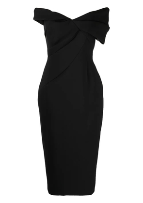 Rachel Gilbert Matteo drape-detail asymmetric dress - Black
