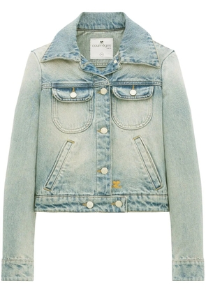 Courrèges light-wash button-up denim jacket - Blue