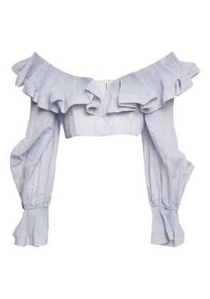 ZIMMERMANN pleated ruffle top - Blue