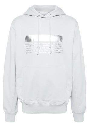 Helmut Lang logo-print cotton hoodie - Blue