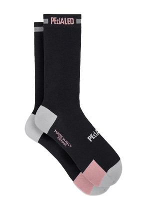 Pedaled logo embroidered socks - Black