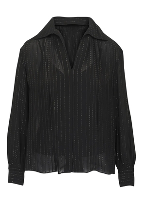 Vince striped V-neck blouse - Black