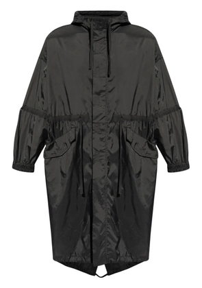Études Studio logo-print ripstop parka coat - Black