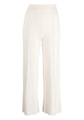 AERON straight-leg merino-cashmere trousers - Neutrals